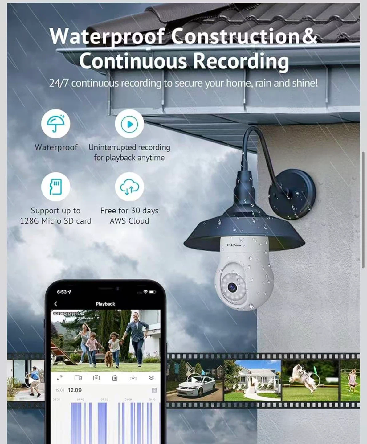 LaView 4MP Light Bulb Security Camera - photo 4