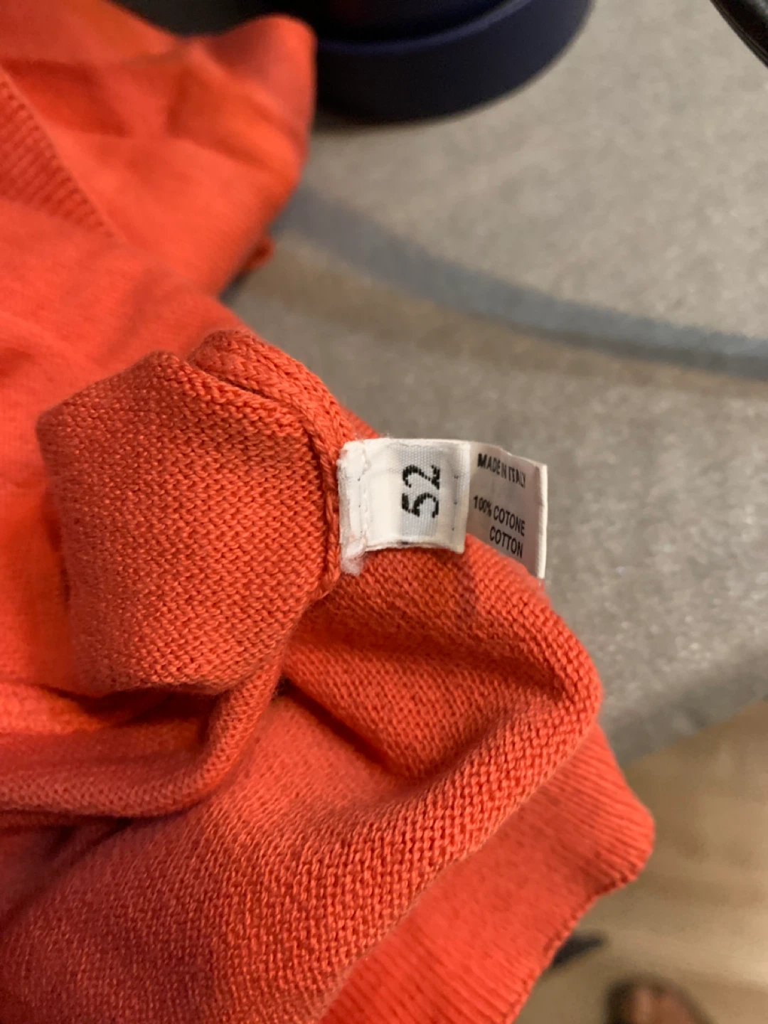 Canali Men's Orange Long Sleeve Polo Shirt Size 52 - photo 4