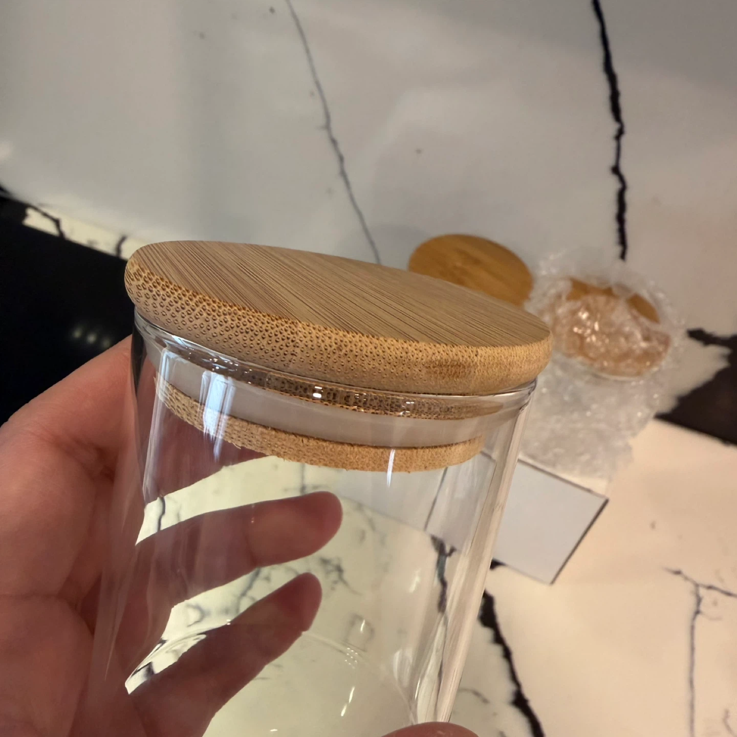 Glass Spice Jars (6oz) with Bamboo Lids - photo 3