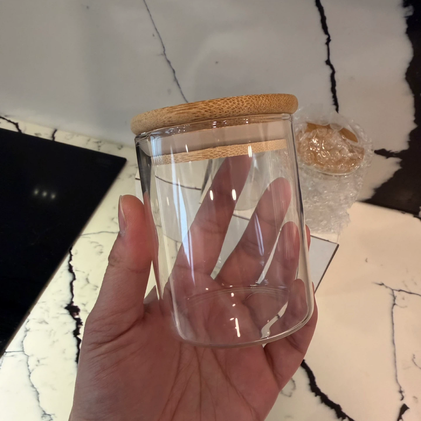Glass Spice Jars (6oz) with Bamboo Lids - photo 2