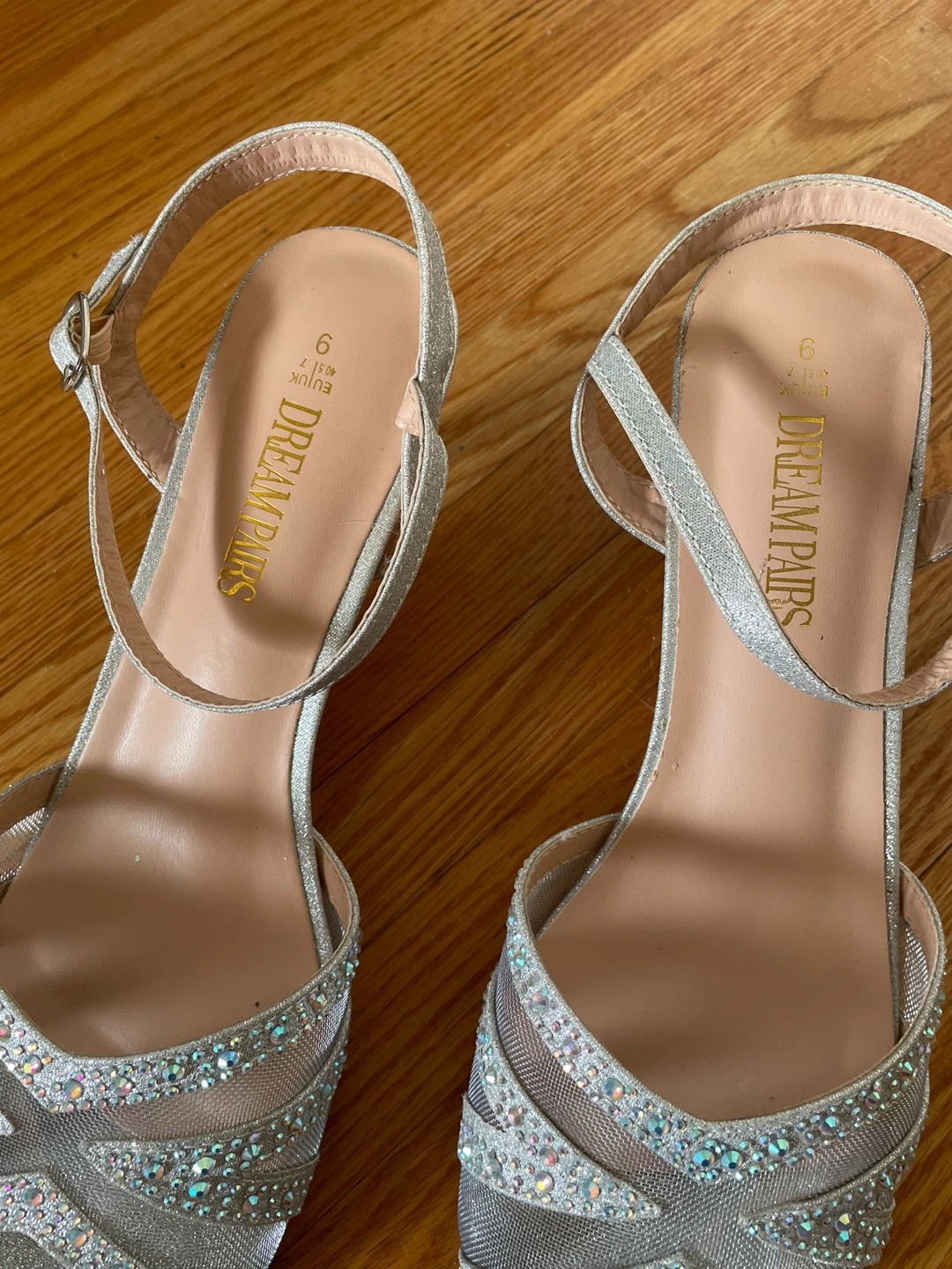 Silver Embellished Heels - Size 9 - photo 3