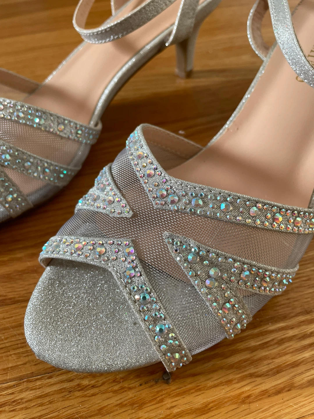Silver Embellished Heels - Size 9 - photo 2