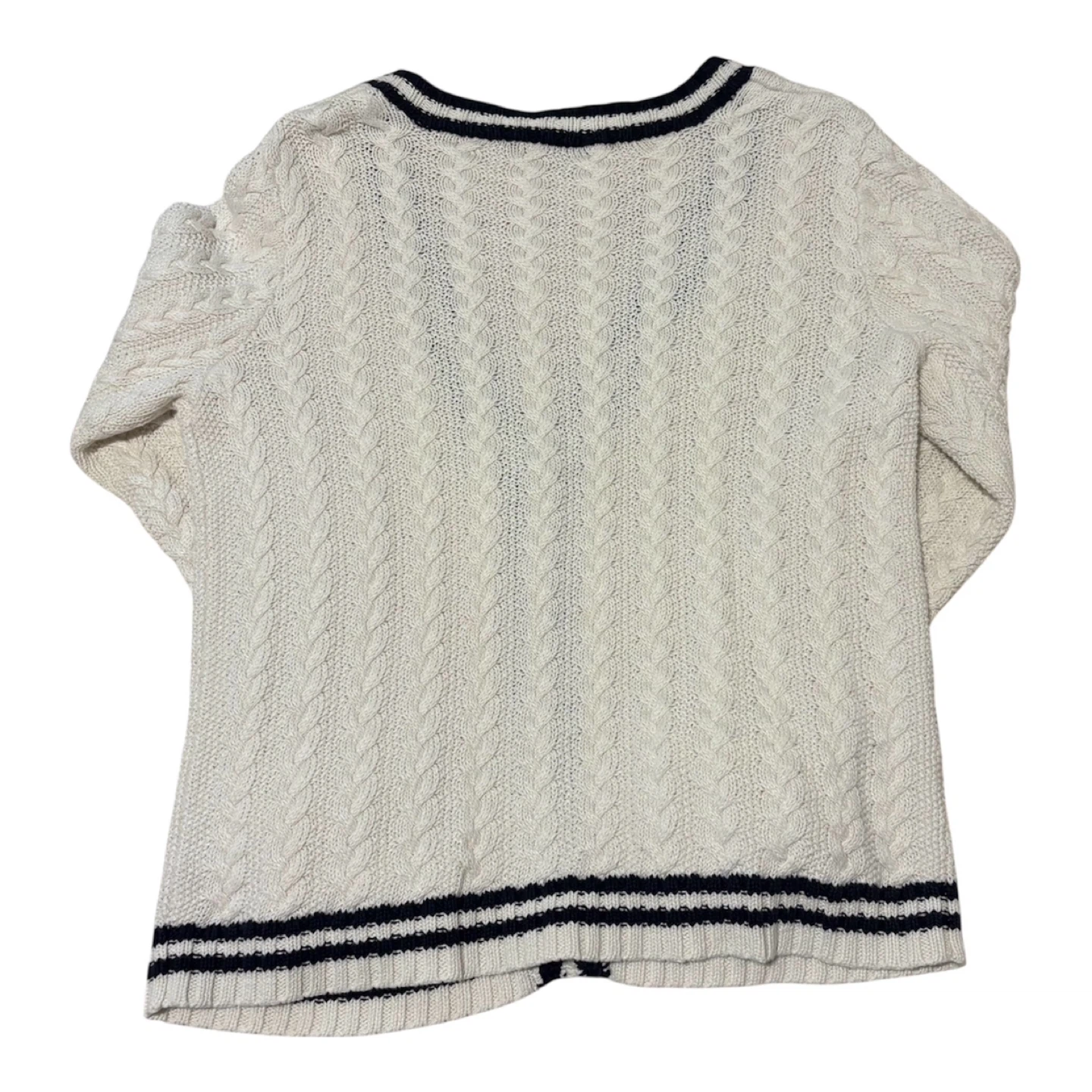 Lauren Ralph Lauren White Cable Knit Cardigan Size L - photo 2