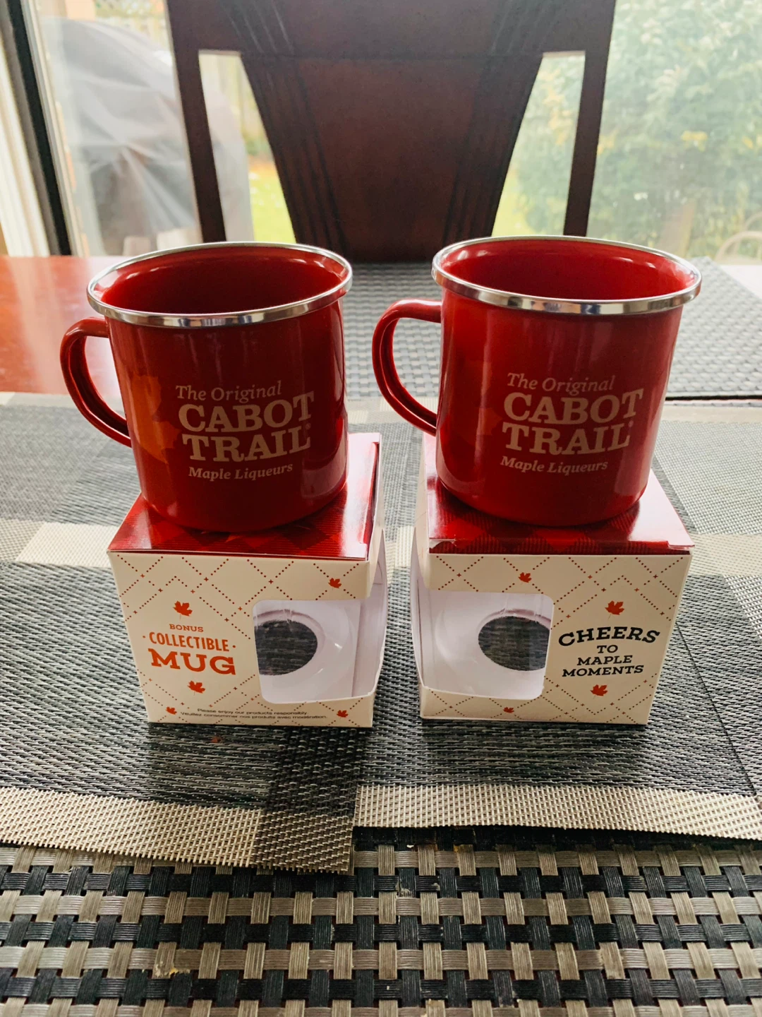 2 NEW Cabot Trail Maple Collectible Tin Mugs