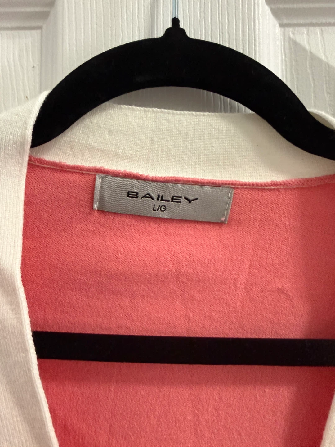 *New* Brian Bailey Cardigan - Pink and White - Size L - photo 3
