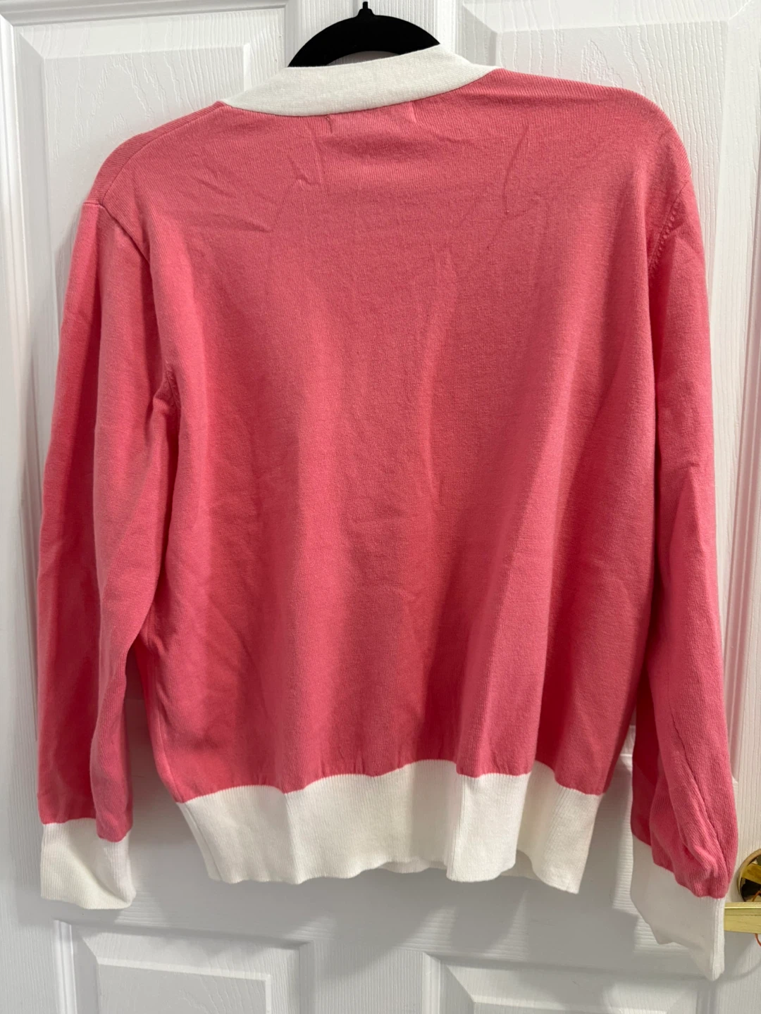 *New* Brian Bailey Cardigan - Pink and White - Size L - photo 2