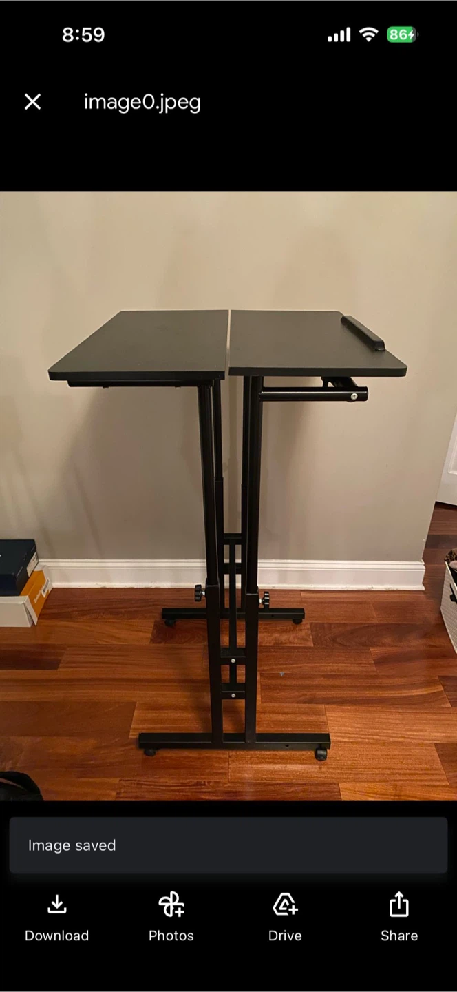 Adjustable Standing Desk with Wheels