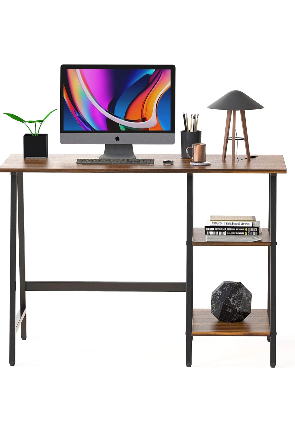 Computer Desk with Shelves - photo 2