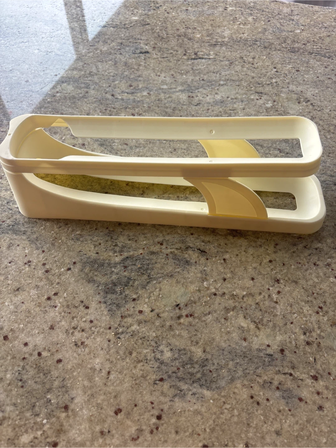 Cream Colored Plastic Storage egg holder