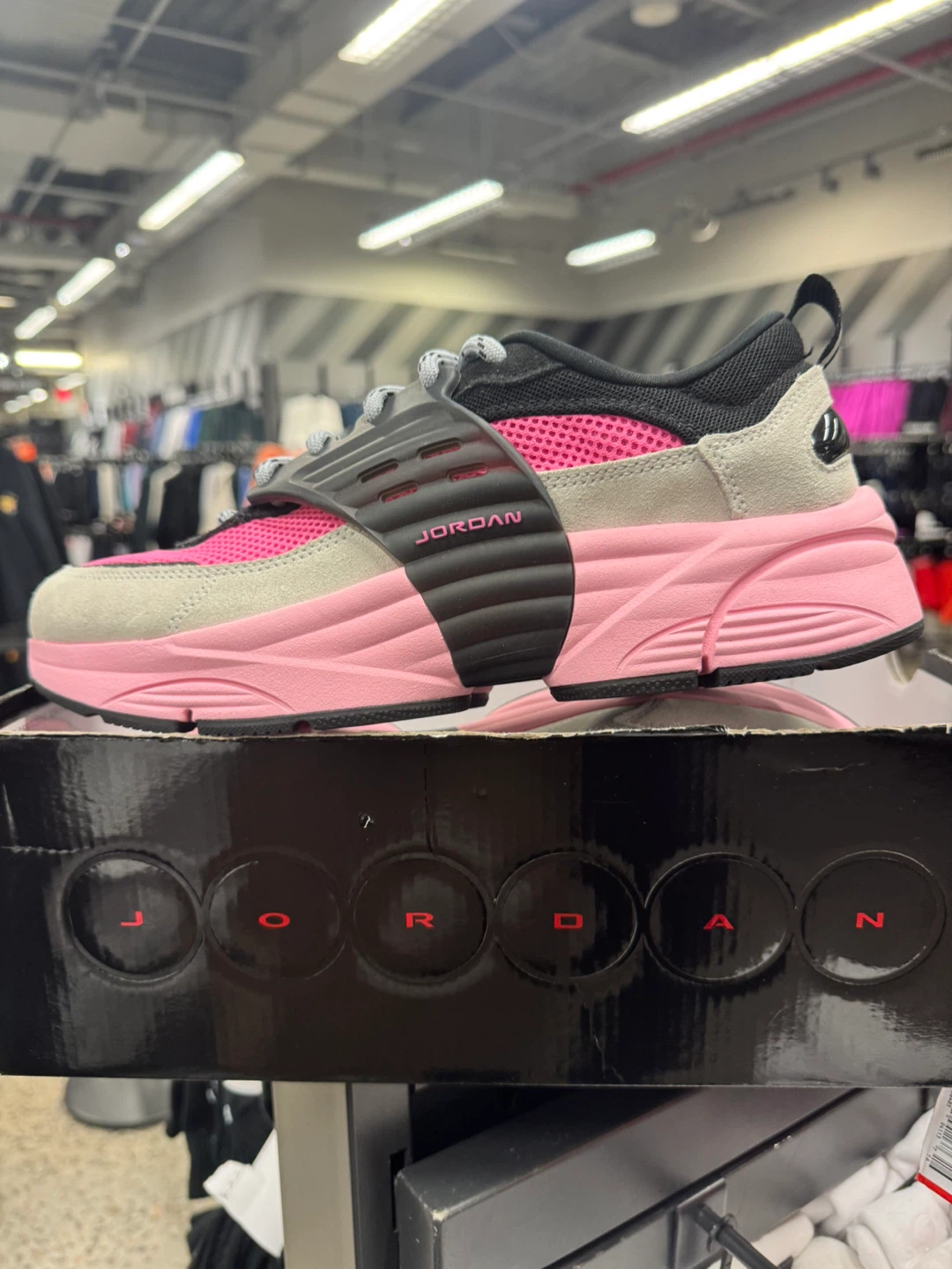 Jordan Pink and Gray Athletic Shoes - photo 3