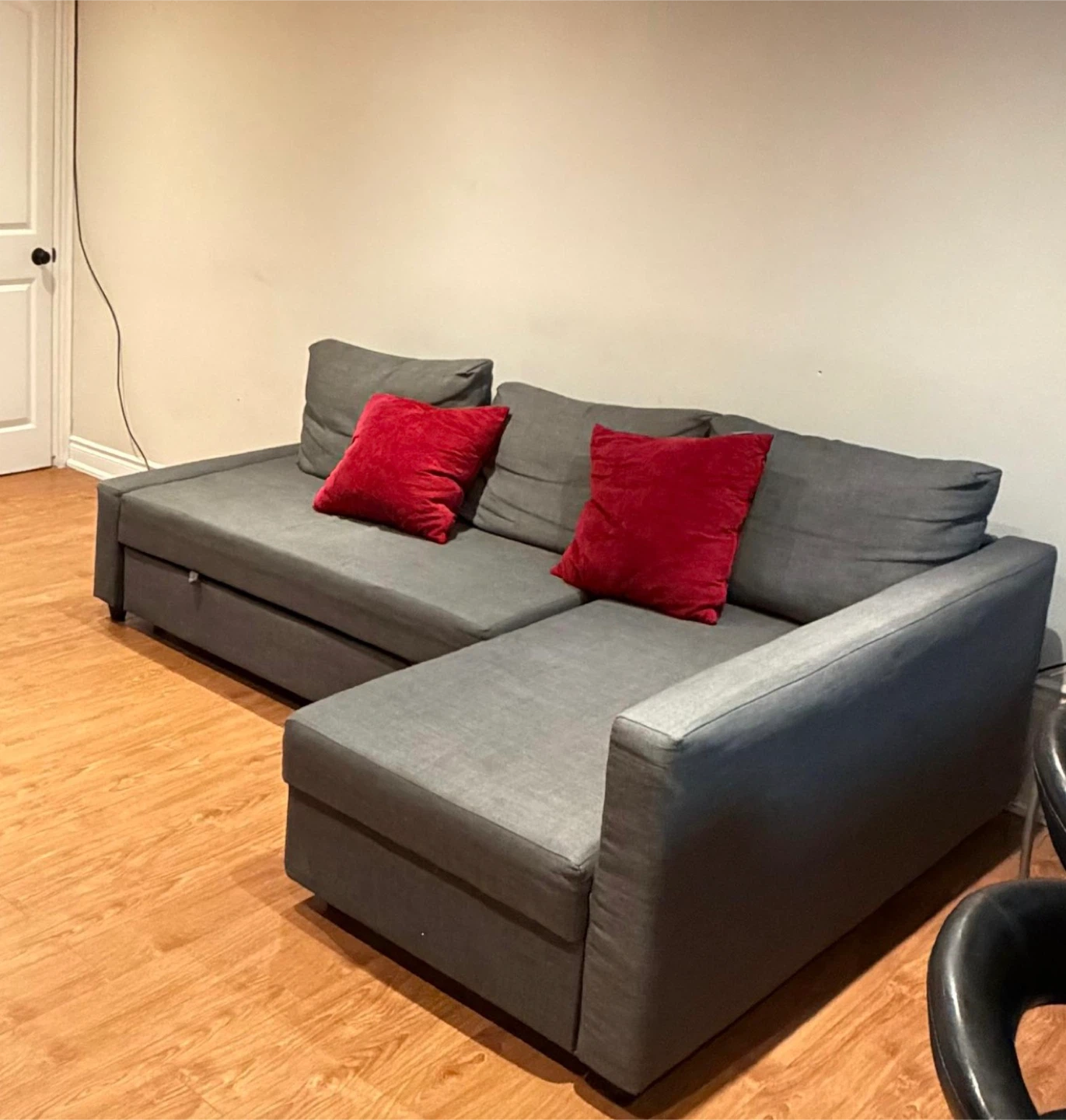 Grey Sectional Sofa Bed with Storage