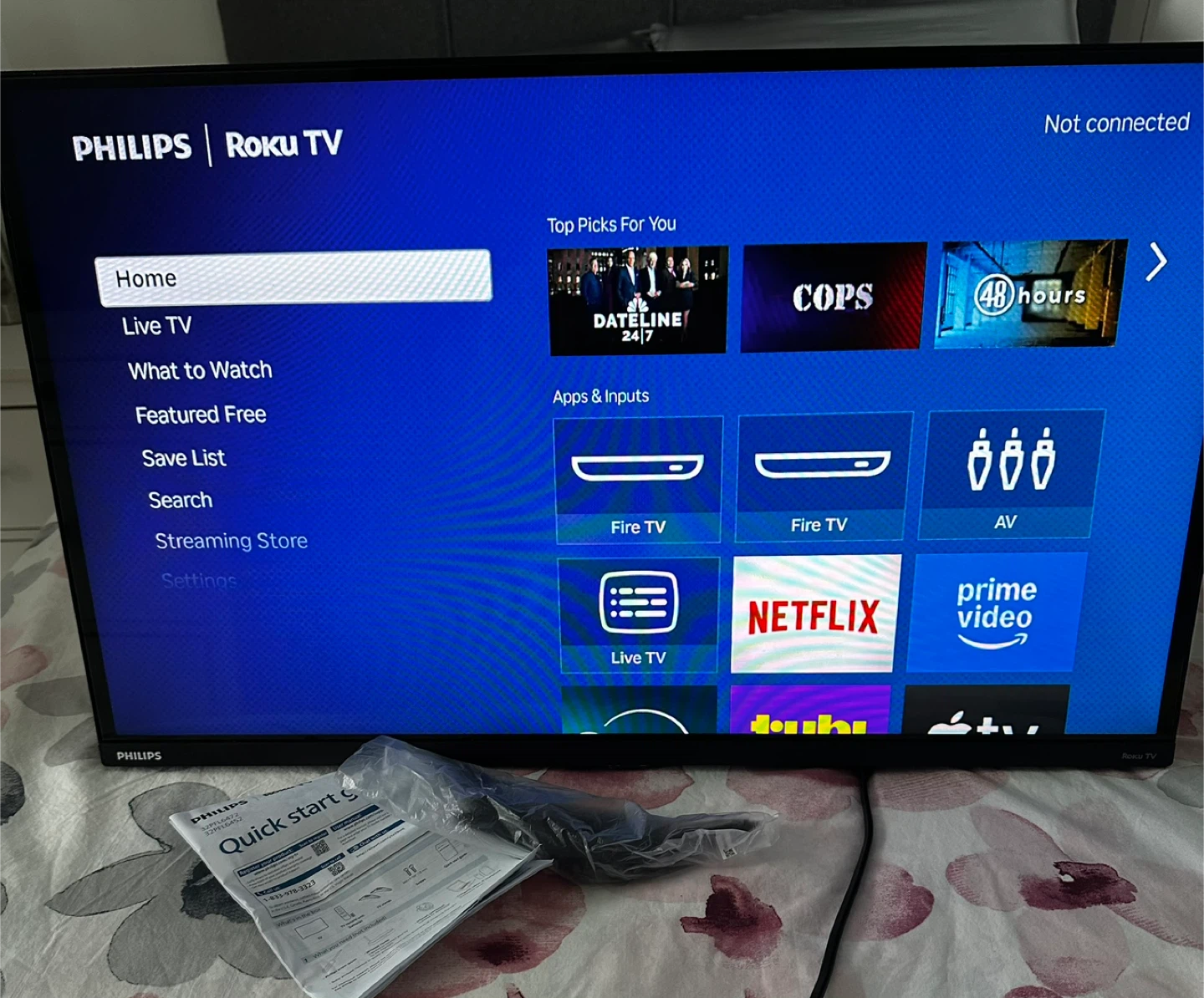 32” Philips Roku SMART TV
