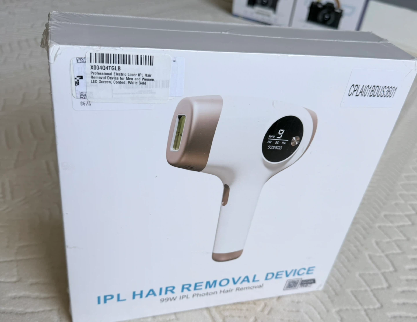 Professional Electric IPL Hair Removal -Devıce  Sealed boxGold