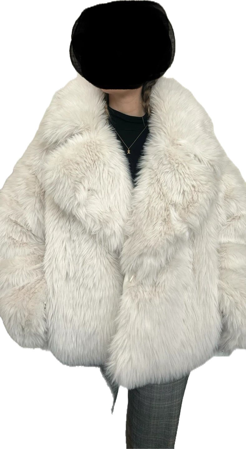 Reversible White Faux Fur Puffer Jacket – Banana Republic 🤍