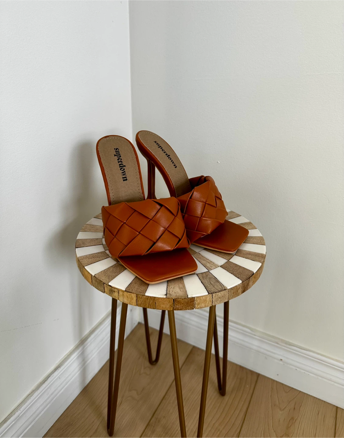 Superdown Caramel Woven Heels - photo 3