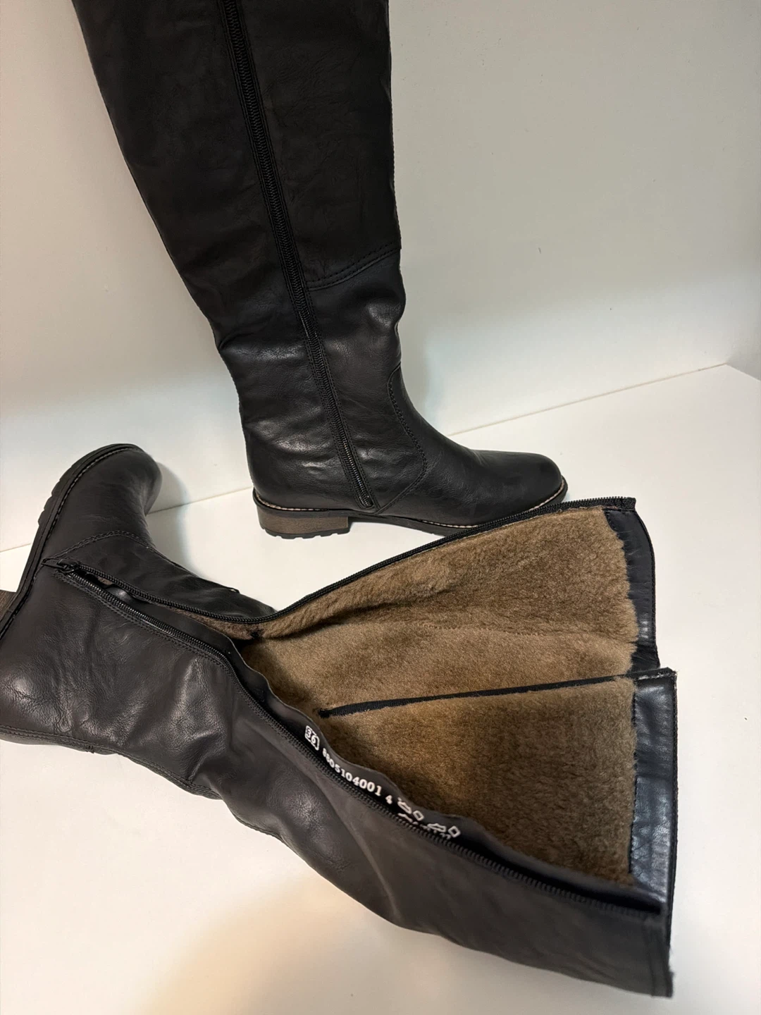 Remonte R3370-01 Black Leather Knee-High Boots - photo 3