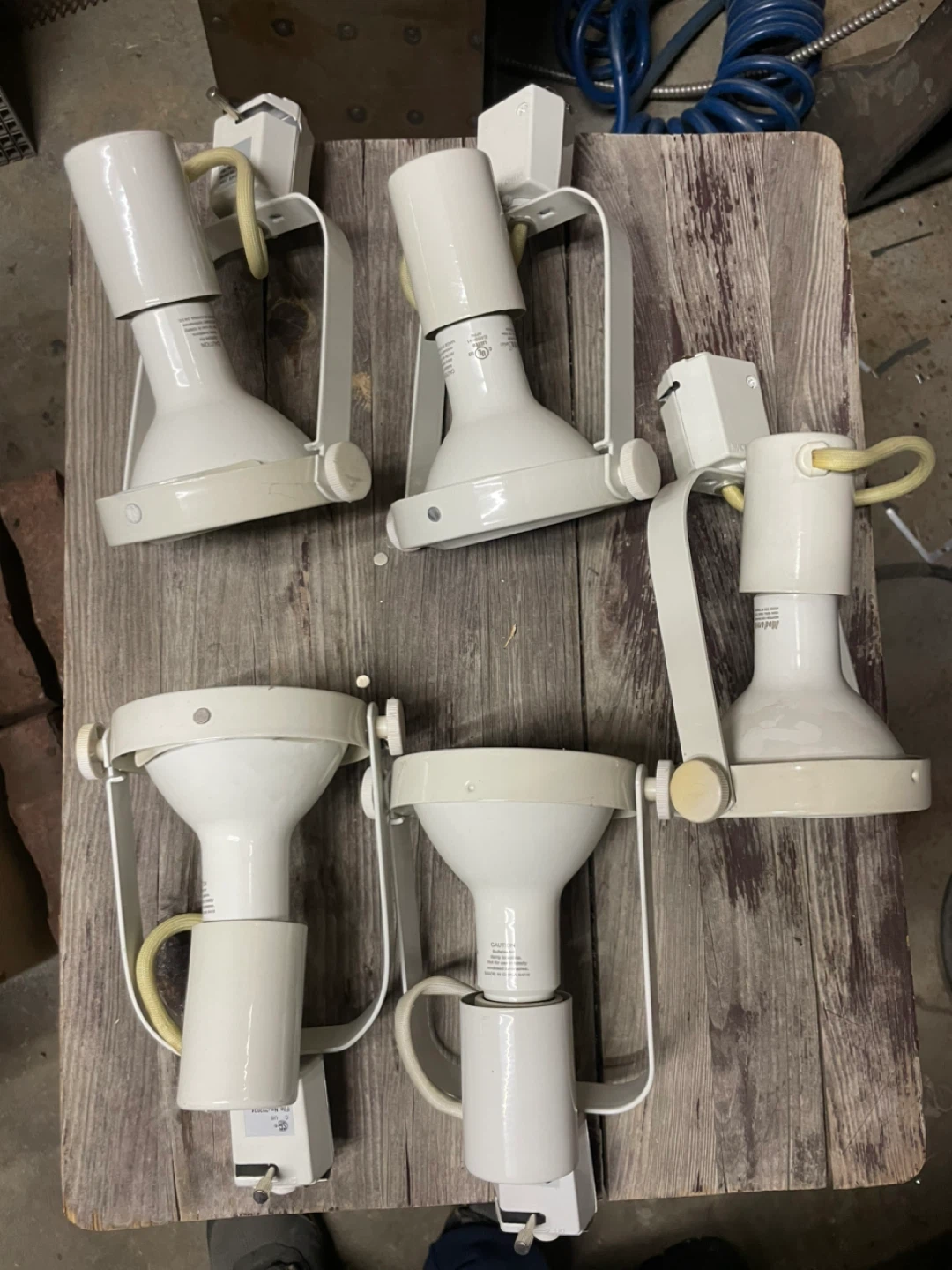 White Track Lighting Fixtures (Set of 4)