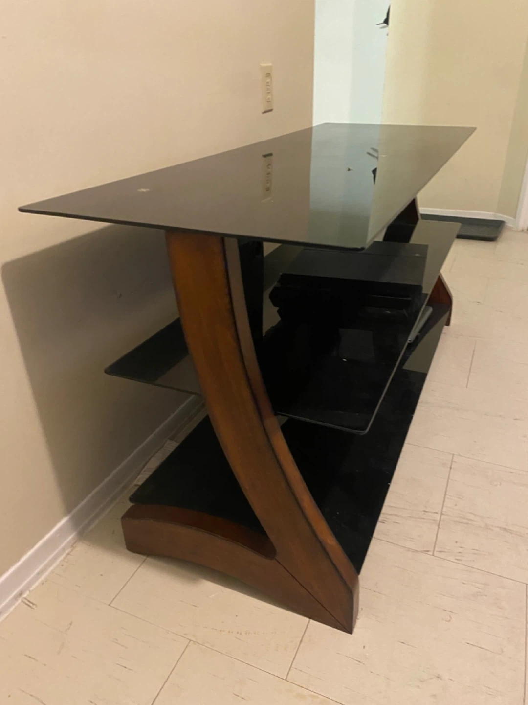 Glass Top TV Stand - photo 3