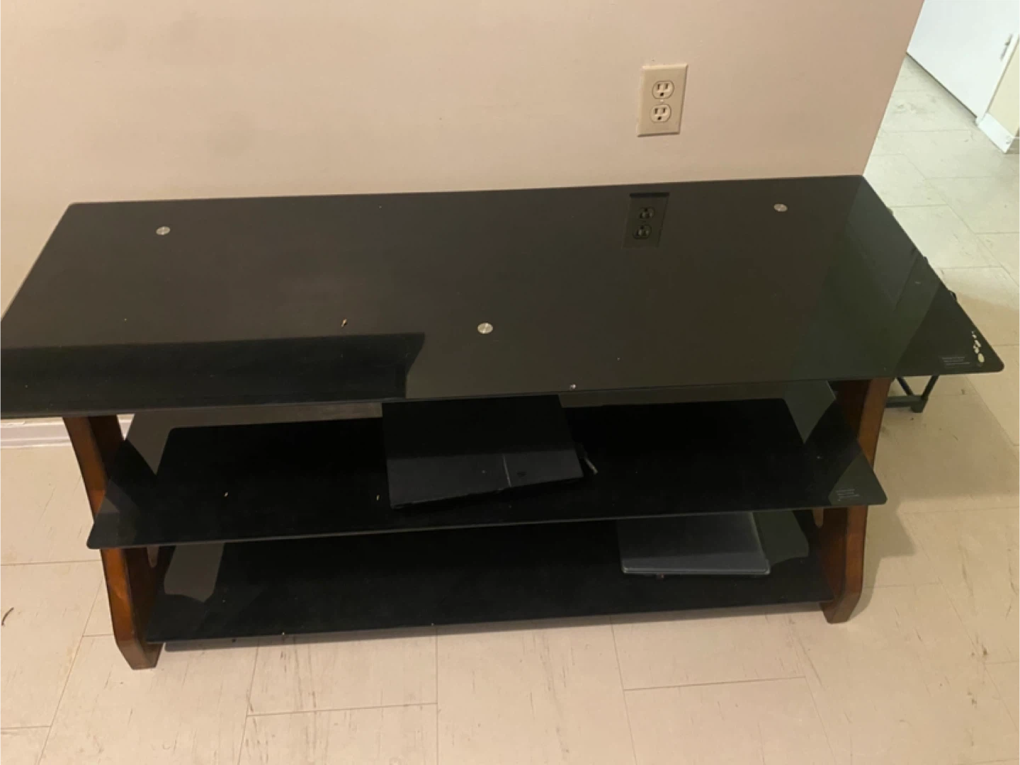 Glass Top TV Stand - photo 2