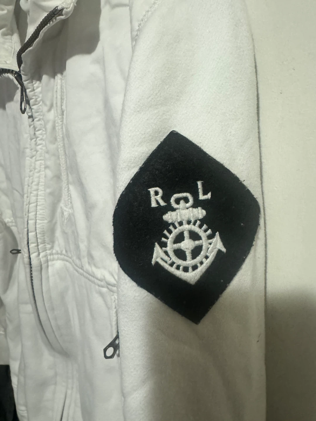 White Polo Ralph Lauren Full Zip Jacket Size S - photo 3