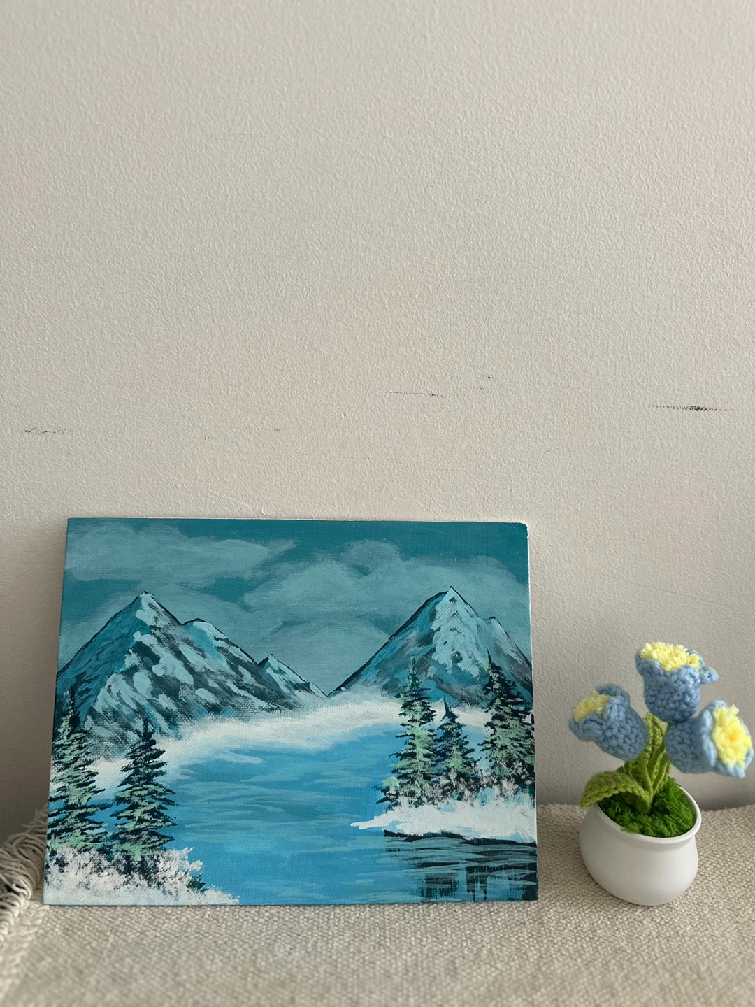 Original Acrylic Mountain Landscape Painting - photo 3