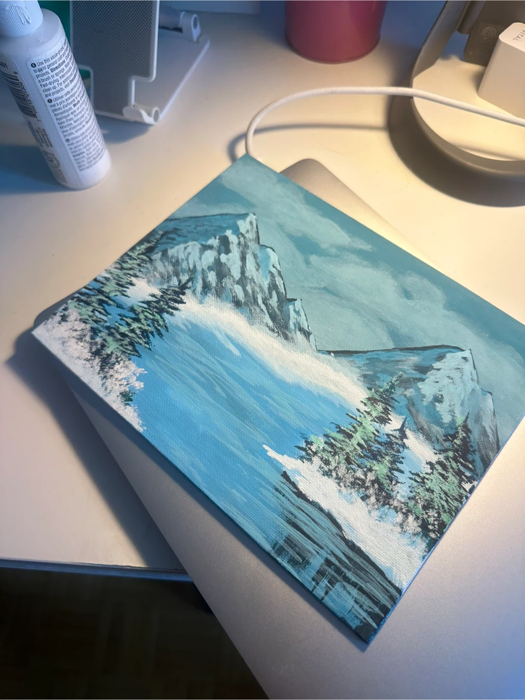 Original Acrylic Mountain Landscape Painting - photo 2