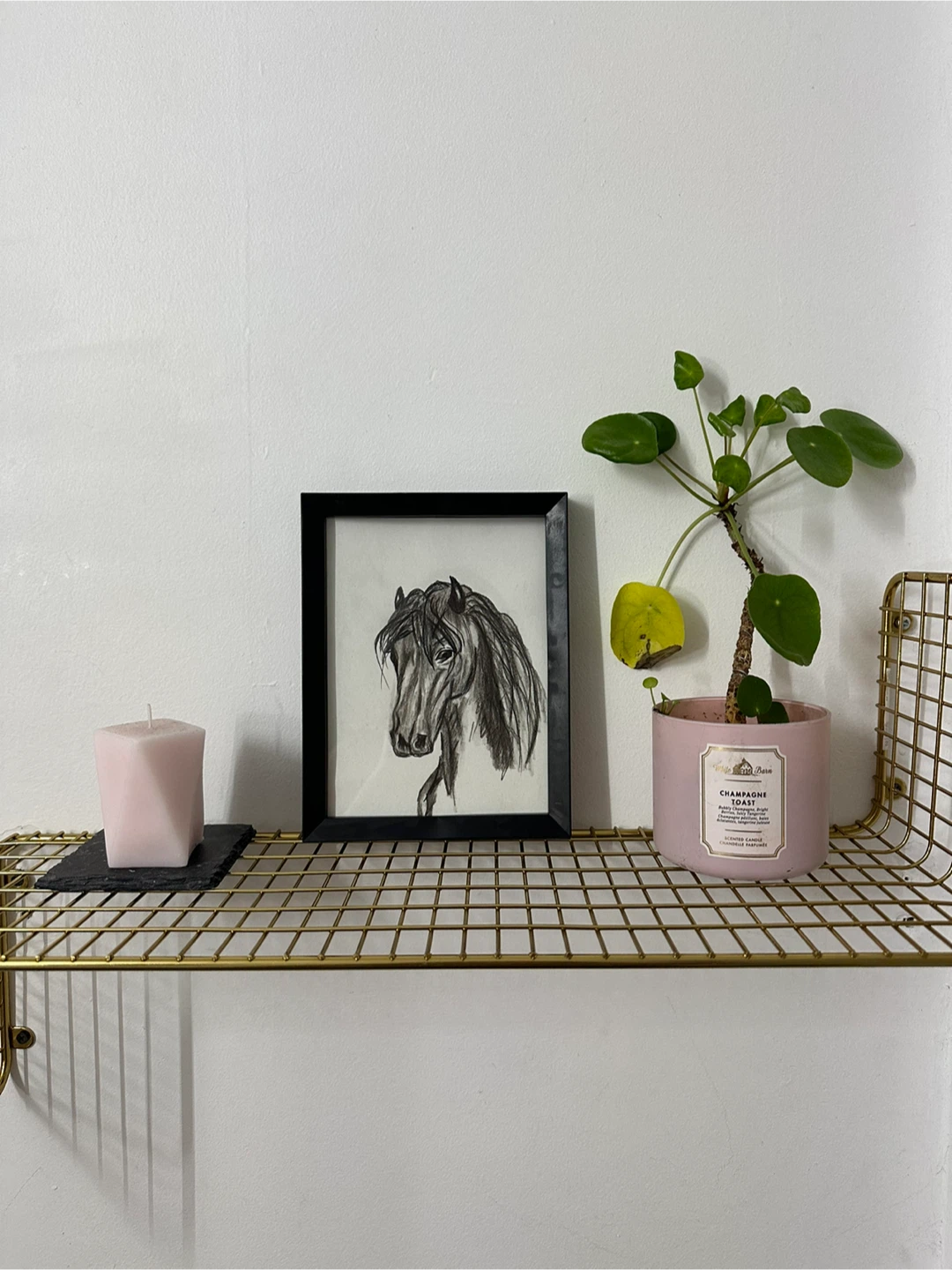 Original Framed Horse Using Charcoal