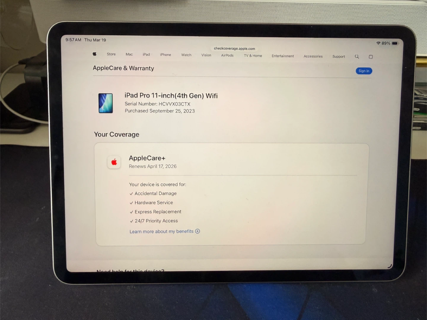 iPad Pro 11-inch (M2) 256GB w/ AppleCare + - photo 2