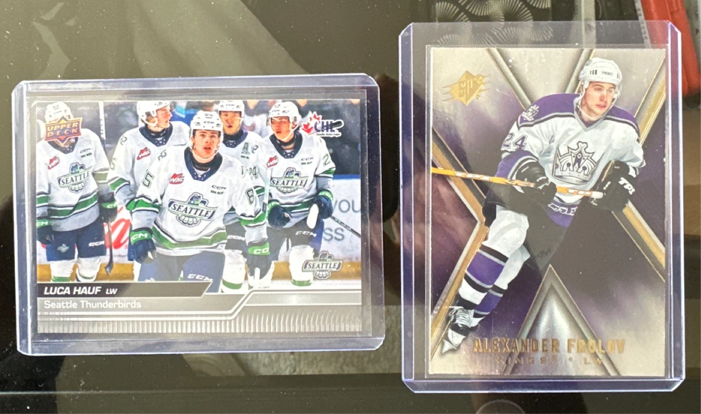 Luca Hauf & Alexander Frolov Hockey Cards