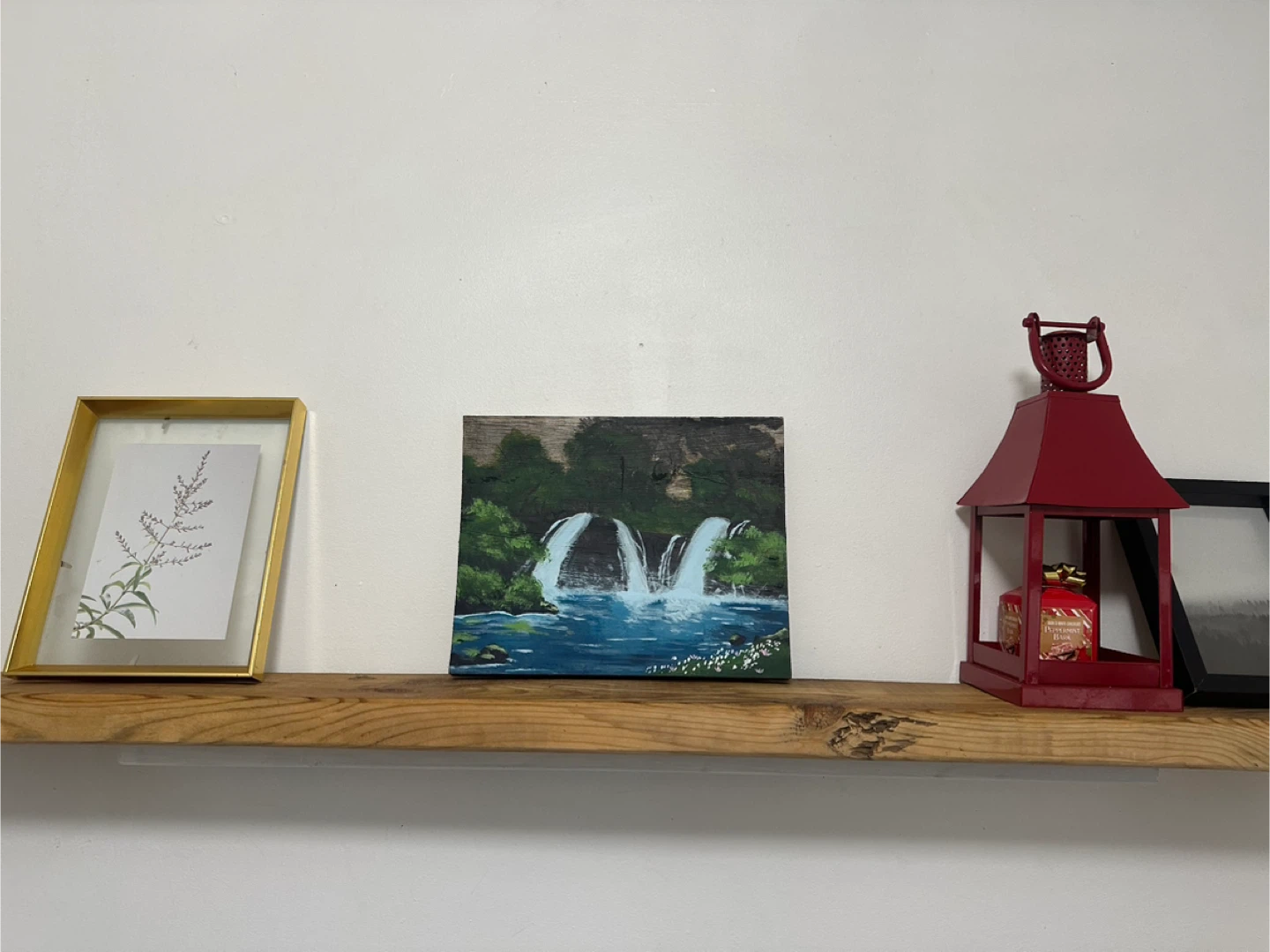 Hand-Painted Waterfall Wood Art - photo 2