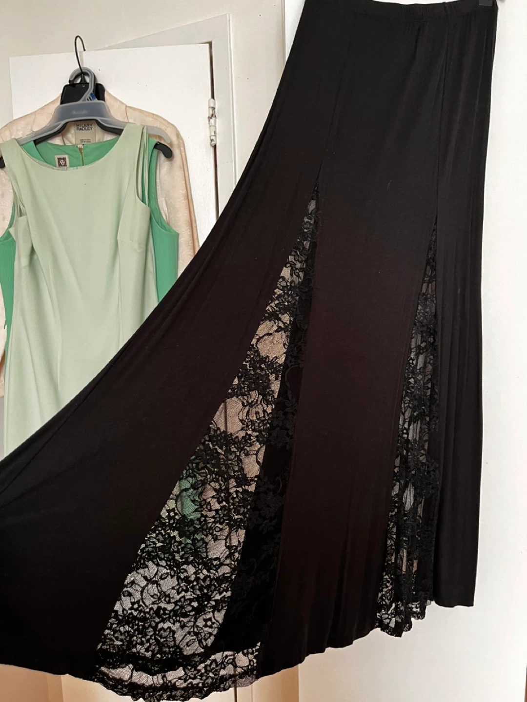 Guilty Black Lace Trim Maxi Skirt Size P/S - photo 3