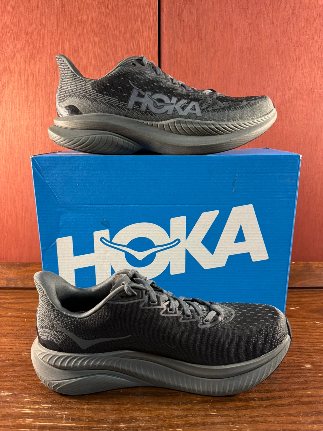 Hoka One One Mach 6 Black/Gray Men’s Running Sneakers Size US 9D - photo 2