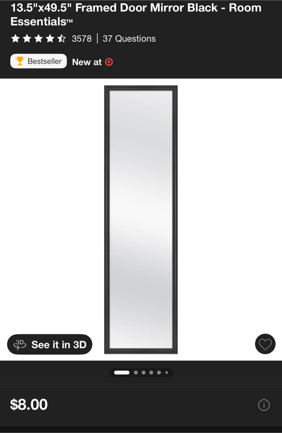 Room Essentials Framed Door Mirror - photo 2