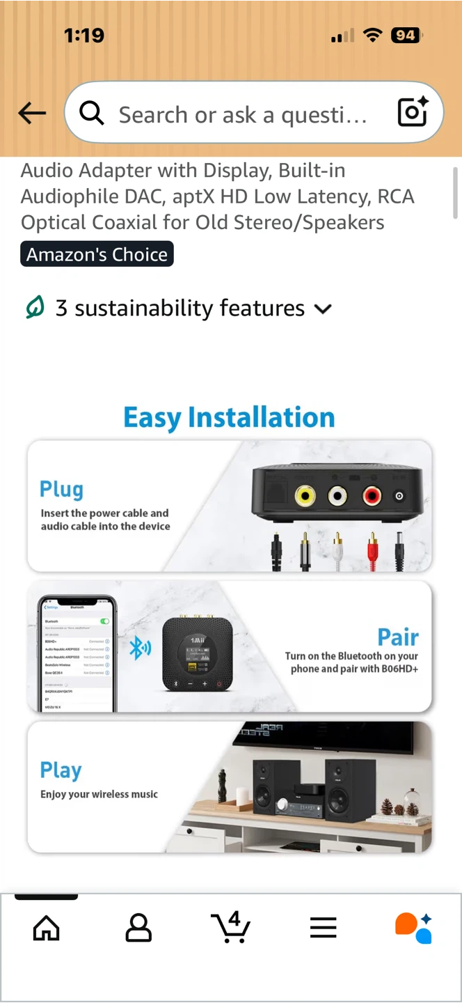 1Mii B06HD+ Hi-Res Bluetooth 5.3 Audio Receiver - photo 4