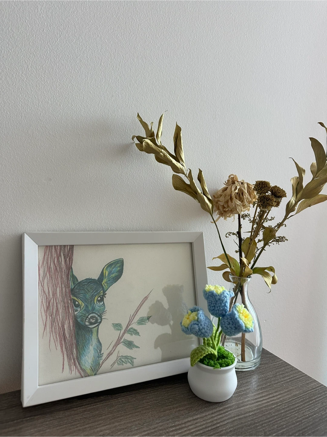 Framed Deer Drawing