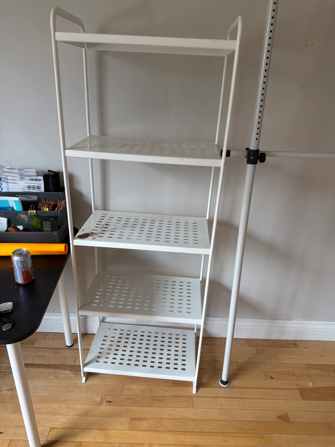 White 4-Shelf Metal Storage Unit