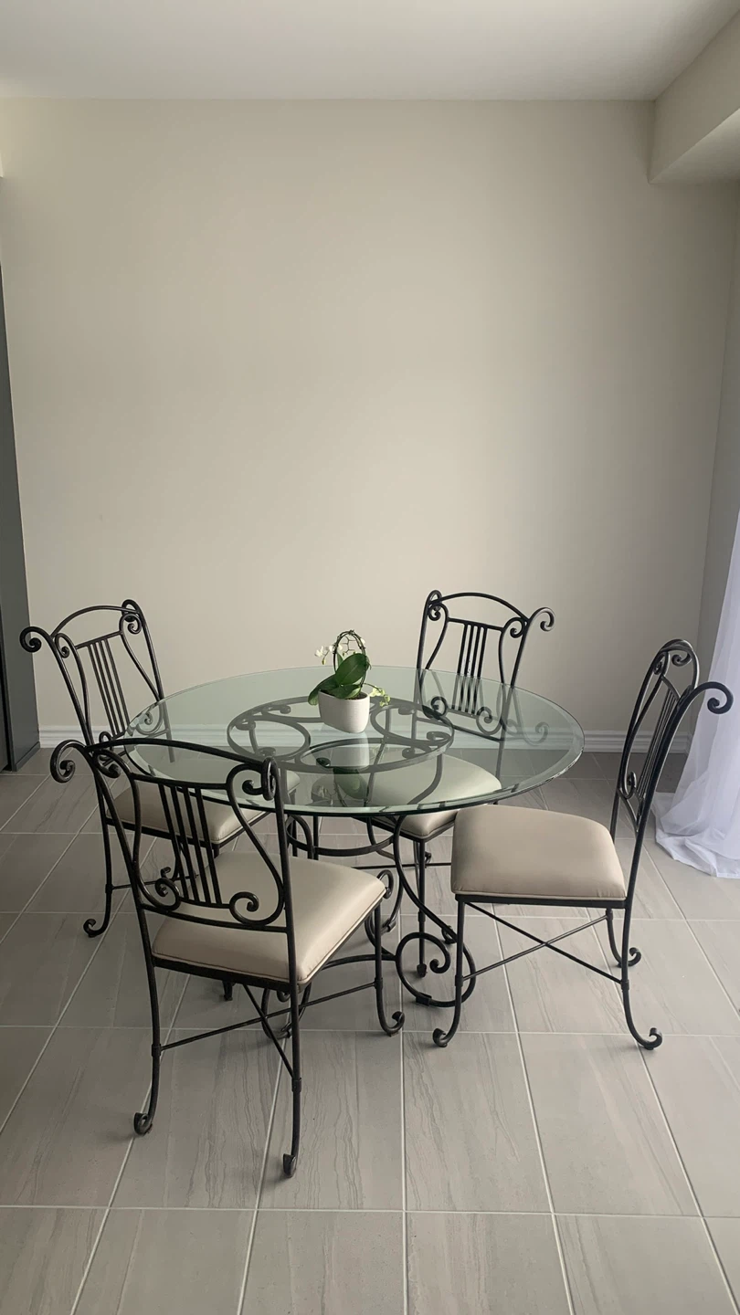Wrought Iron Glass  table - photo 5