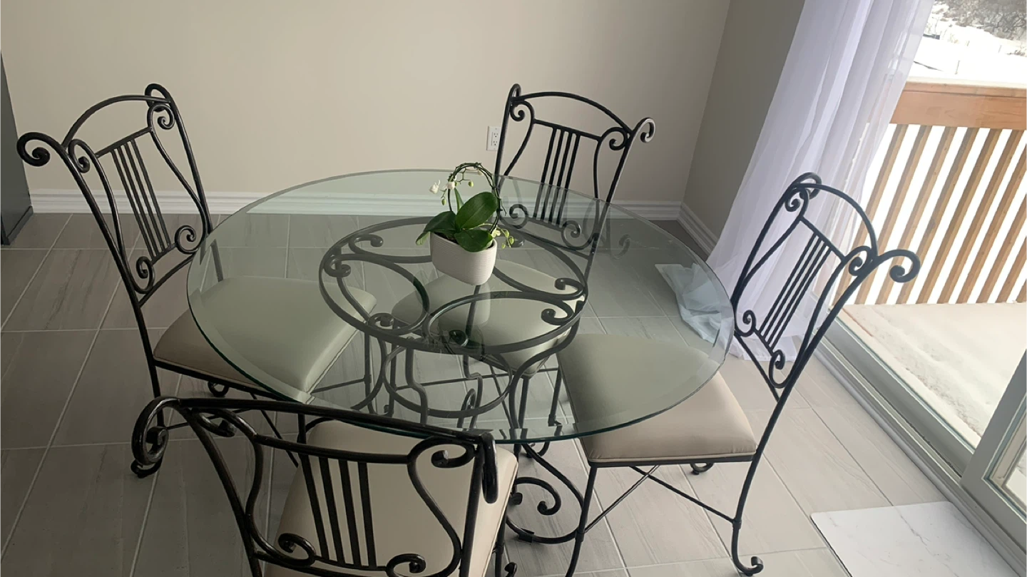Wrought Iron Glass  table - photo 2