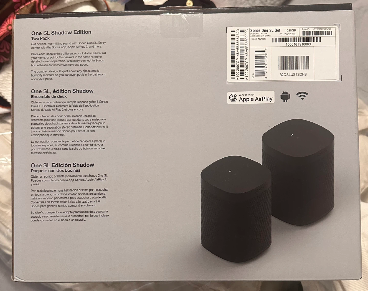 Sonos One SL Shadow Edition Wireless Speakers (Two Pack) - photo 2