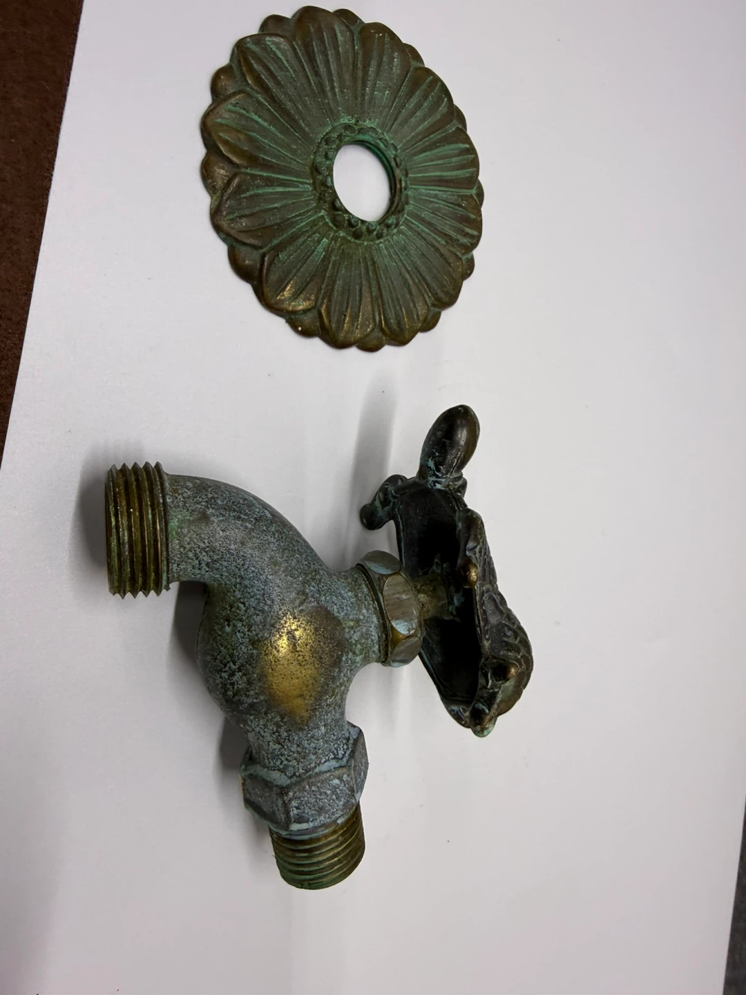 Vintage Turtle Faucet Spout with Decorative Plate - photo 5