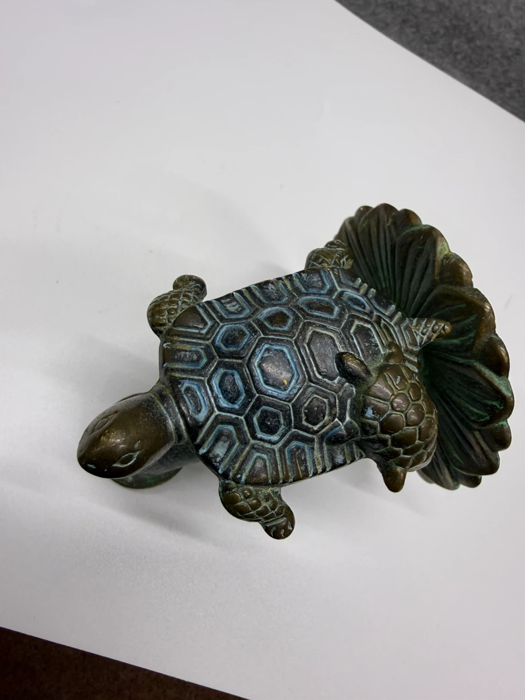 Vintage Turtle Faucet Spout with Decorative Plate - photo 2