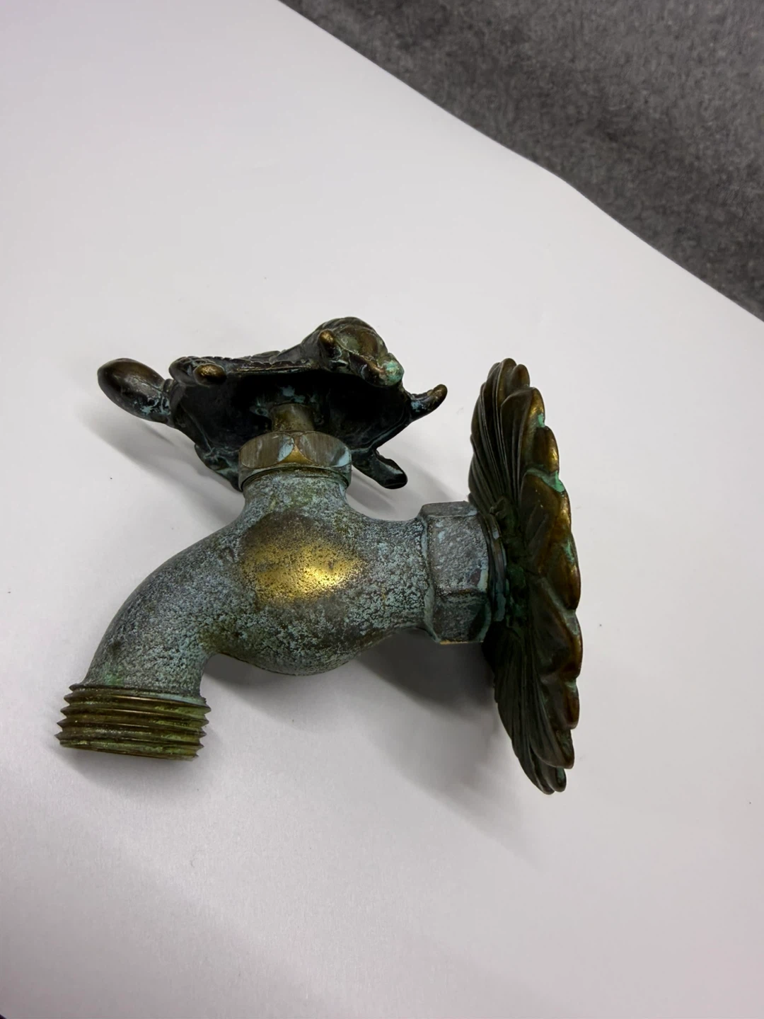 Vintage Turtle Faucet Spout with Decorative Plate - photo 4