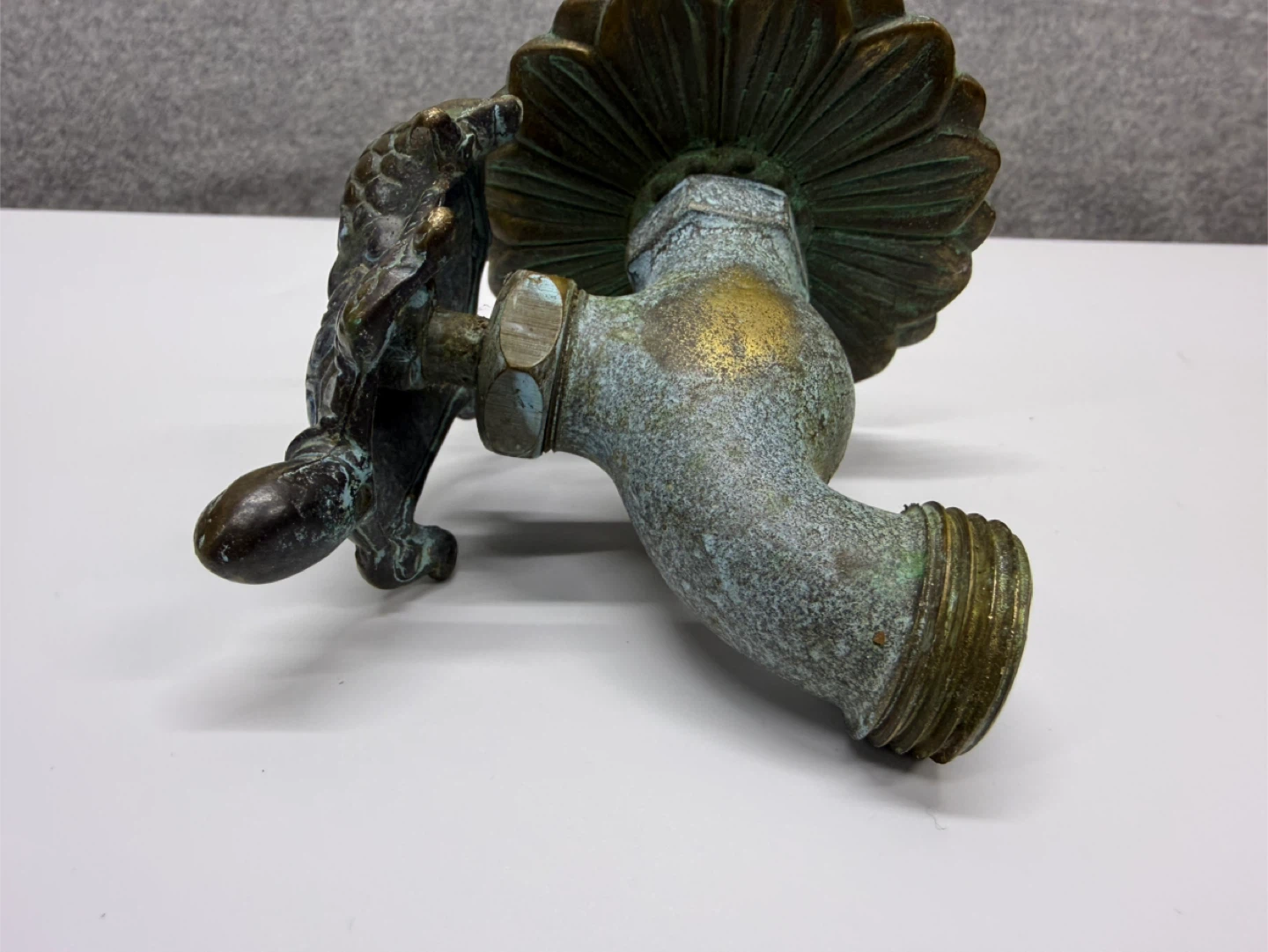 Vintage Turtle Faucet Spout with Decorative Plate - photo 3