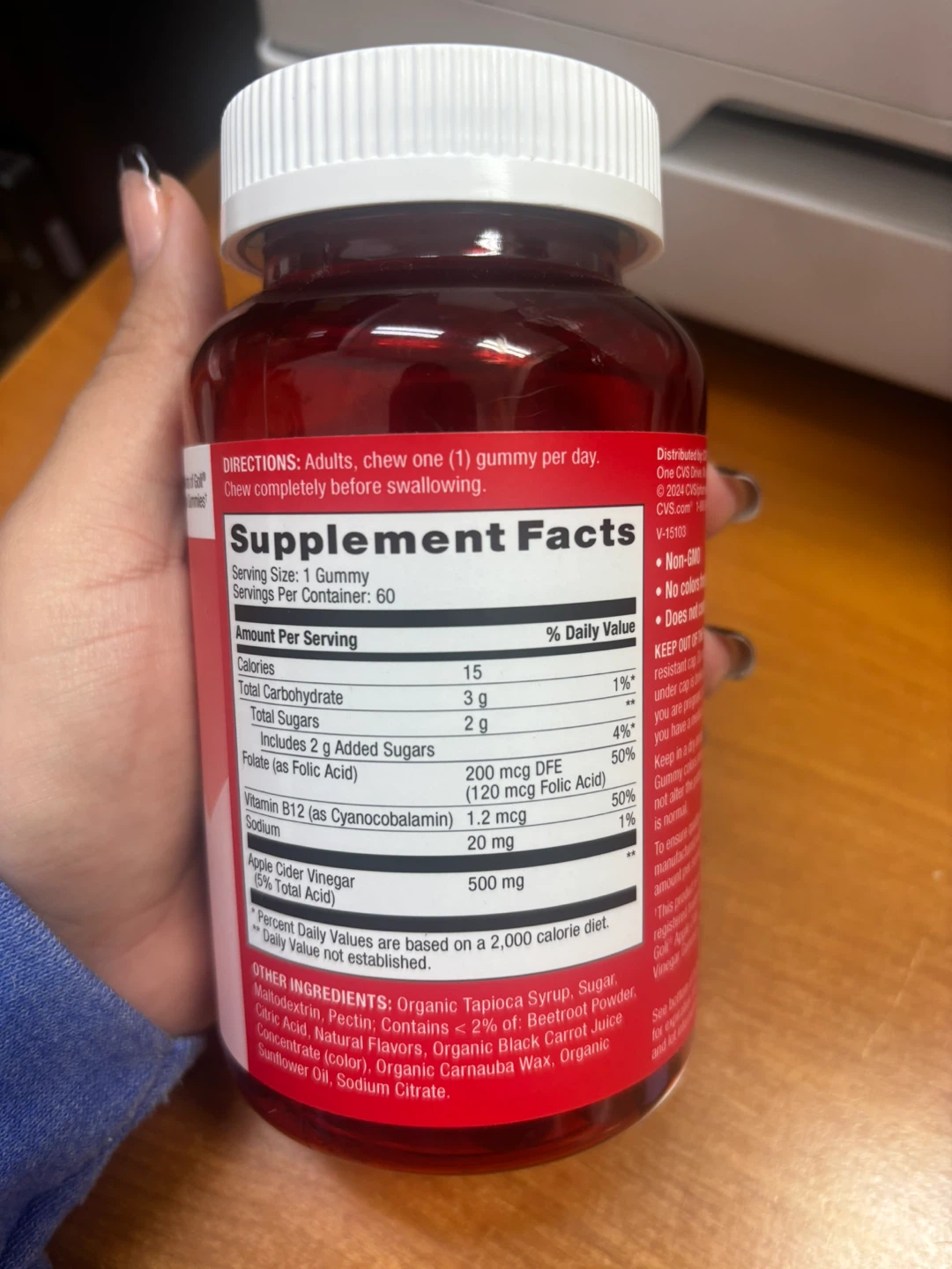 CVS Health Apple Cider Vinegar Gummies - 60 Count - photo 2