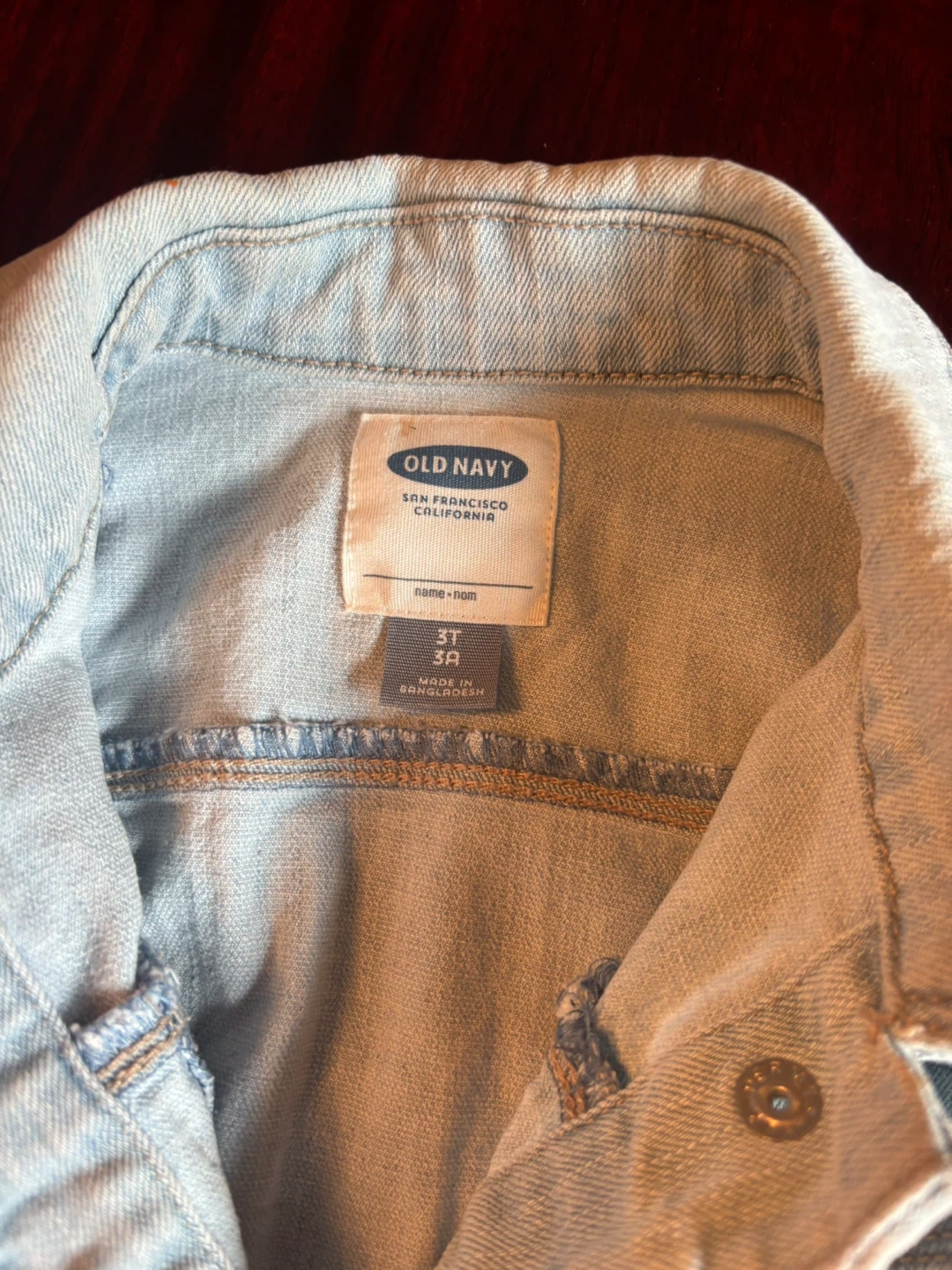 Old Navy Kids Light Wash Denim Jacket Size 3T - photo 3