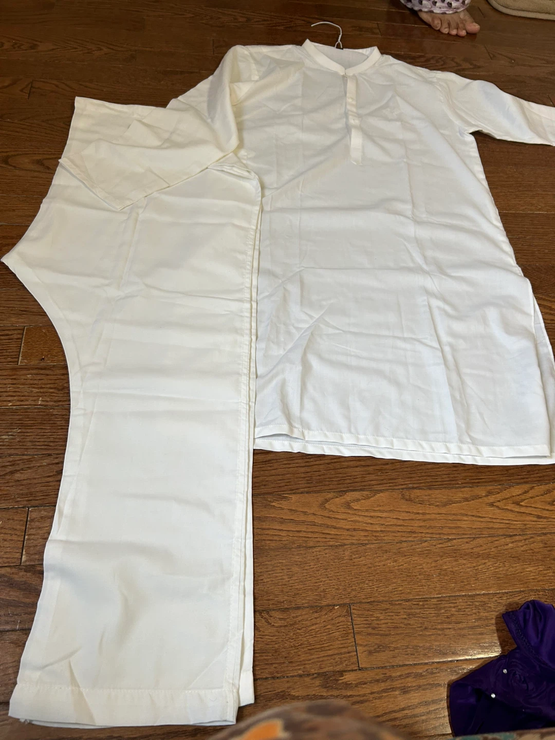 White Kurta and Pants Set