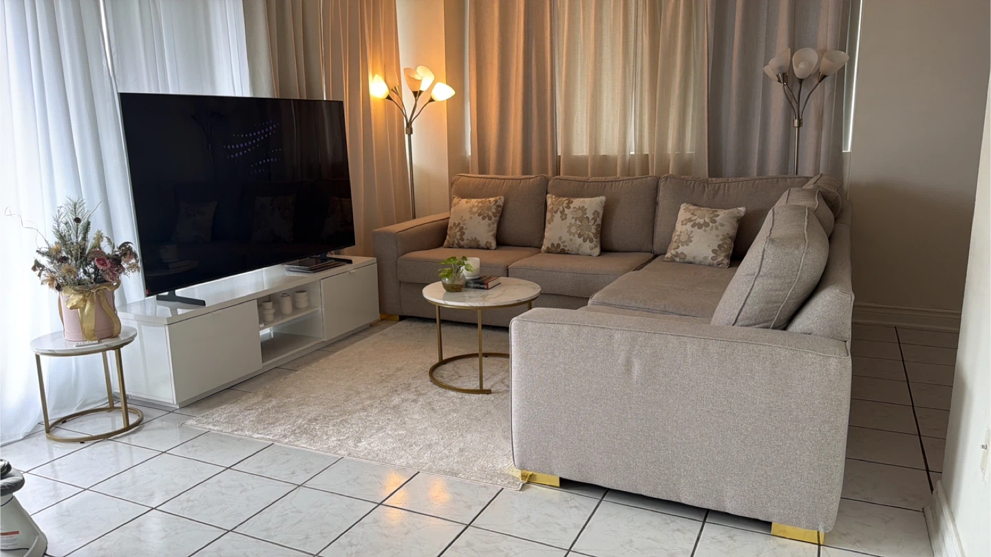 Sectional Sofa with Gold Legs - photo 2
