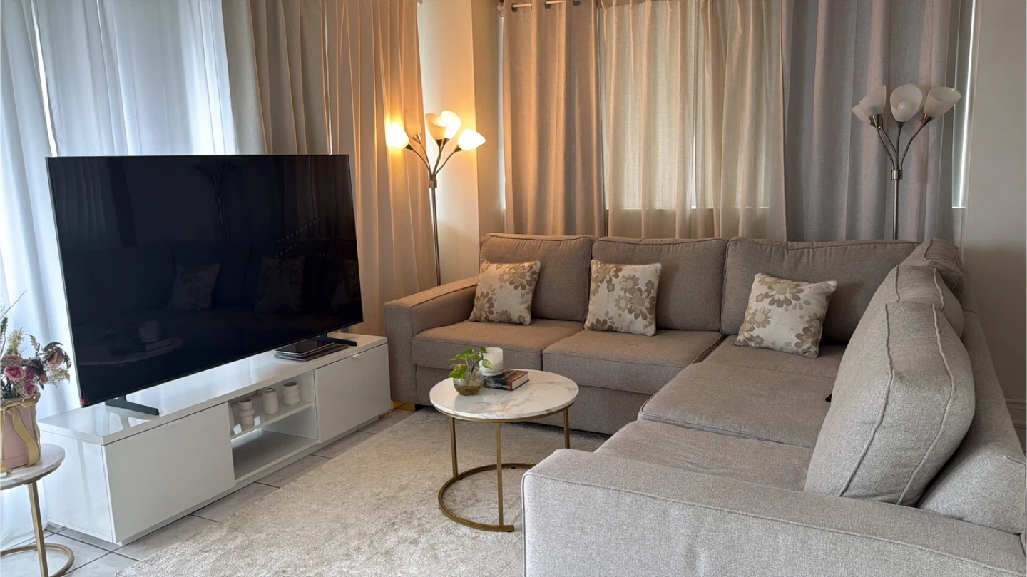 Sectional Sofa with Gold Legs