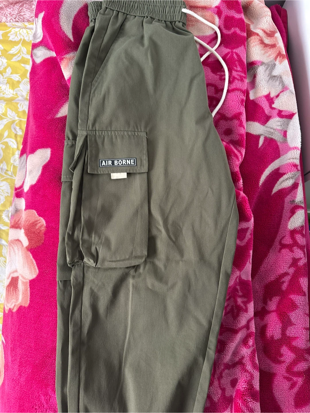 Air Borne olive green cargo joggers