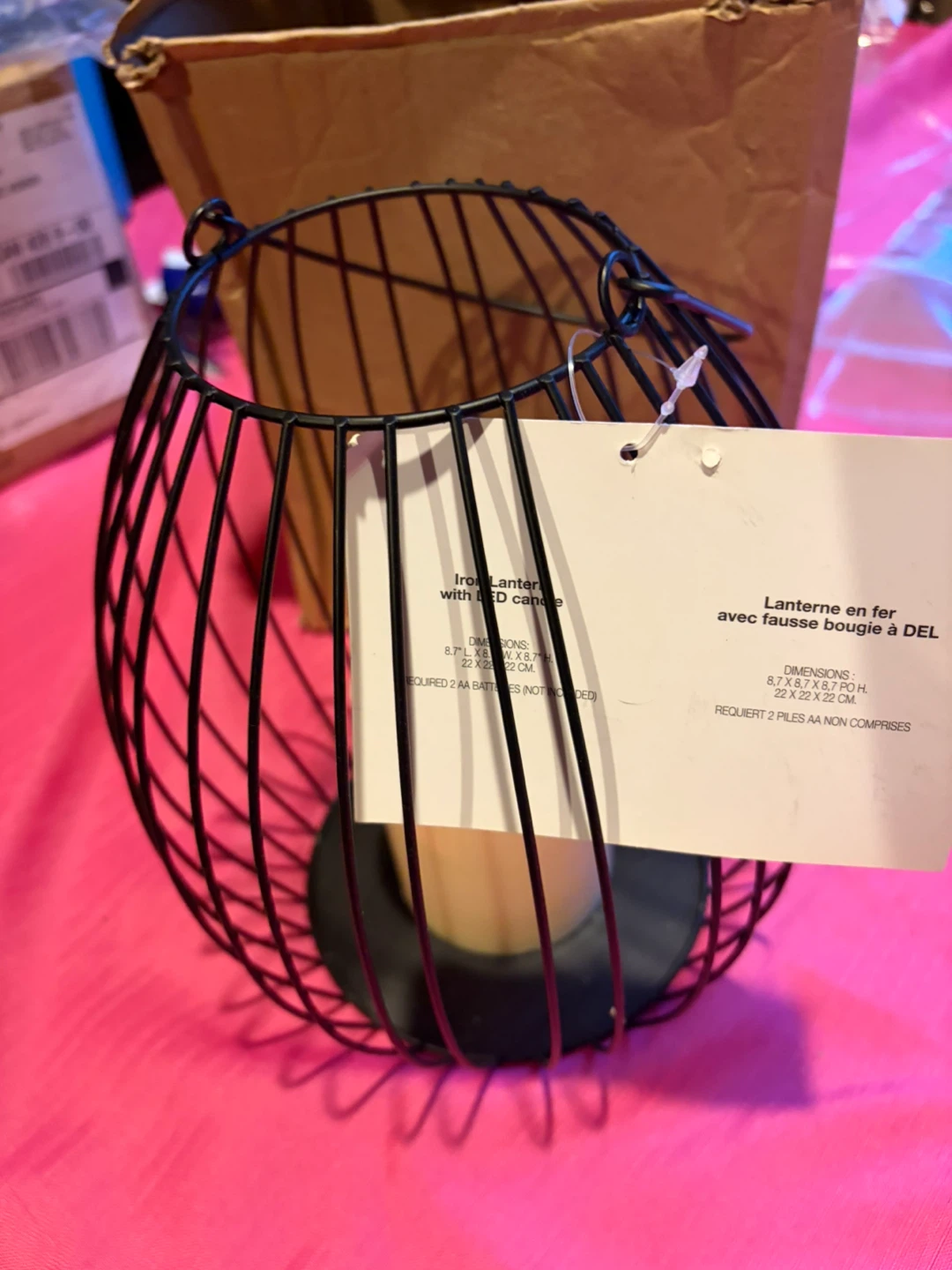 Whole Home Iron Lantern with LED Candle